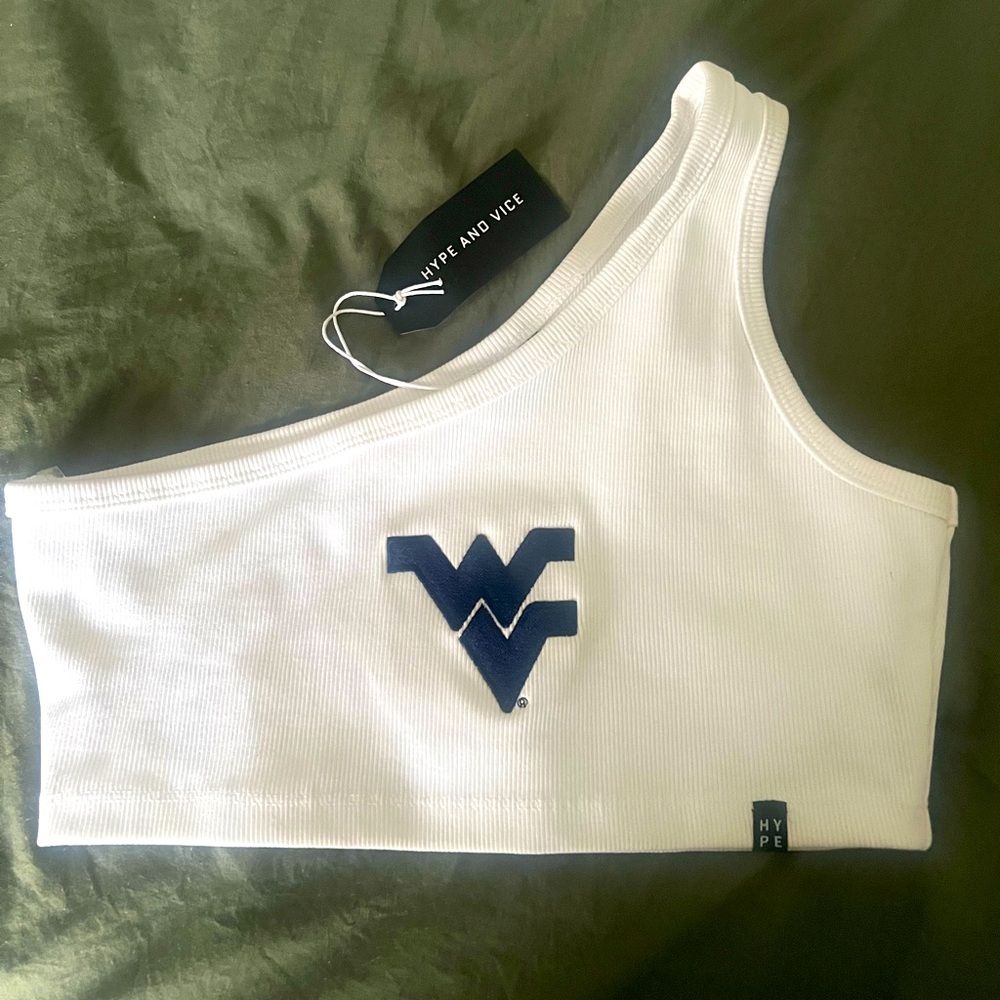 Hype & Vice WVU crop top